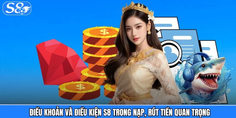 Điều khoản và điều kiện S8 Điều khoản và điều kiện S8 trong nạp, rút tiền quan trọng